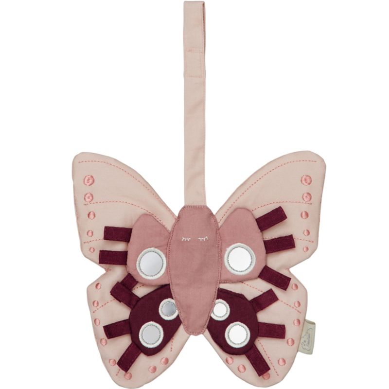 Jouet d'activité à suspendre papillon vieux rose Cam Cam Copenhagen