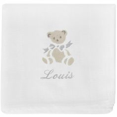 Lange ours gris personnalisable (70 x 70 cm) - ANVIE