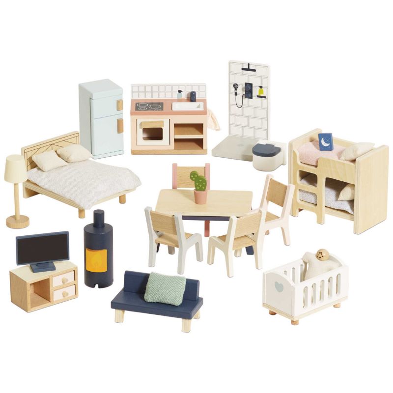 Ensemble de meubles pour maison de poupée en bois FSC (35 pièces) Le Toy Van Produit 1