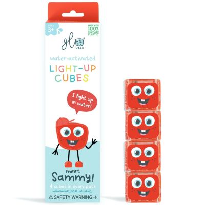 4 cubes lumineux Sammy rouge  par Glo Pals