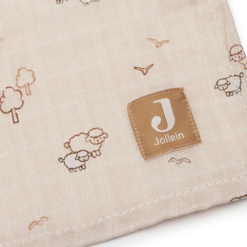 Lot de 2 maxi-langes en gaze de coton Woolly (115 x 115 cm) Jollein Produit 5