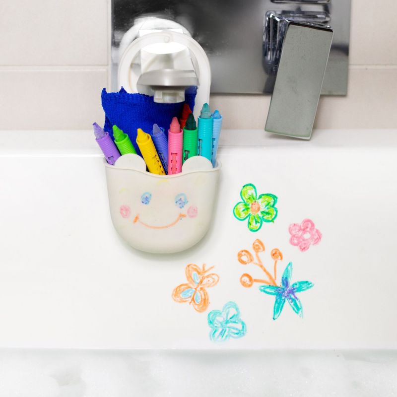 Boîte de 12 crayons pour le bain Arc-en-ciel Tiger Tribe Ambiance 1