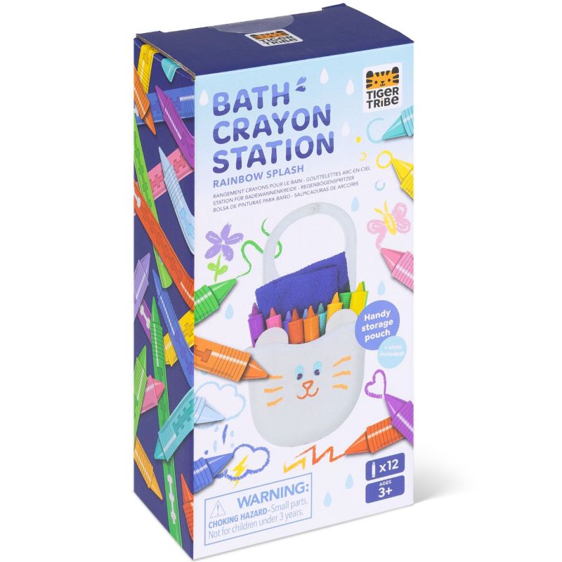 Boîte de 12 crayons pour le bain Arc-en-ciel Tiger Tribe Packaging 9