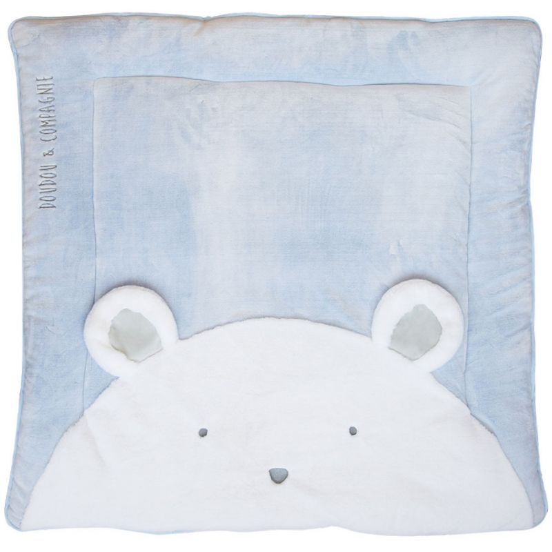 Tapis de jeu Tapidou ours bleu (100 x 100 cm) Doudou et Compagnie