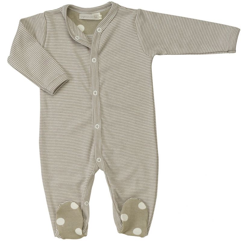 Grenouillère Stripes Spotty taupe (3-6 mois : 68 cm) Pigeon
