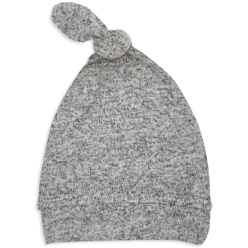 Bonnet de naissance en maille heather grey (0-3 mois) aden + anais