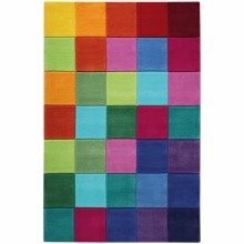 Tapis Smart Square petits carreaux multicolores (150 x 220 cm)  par Smart Kids