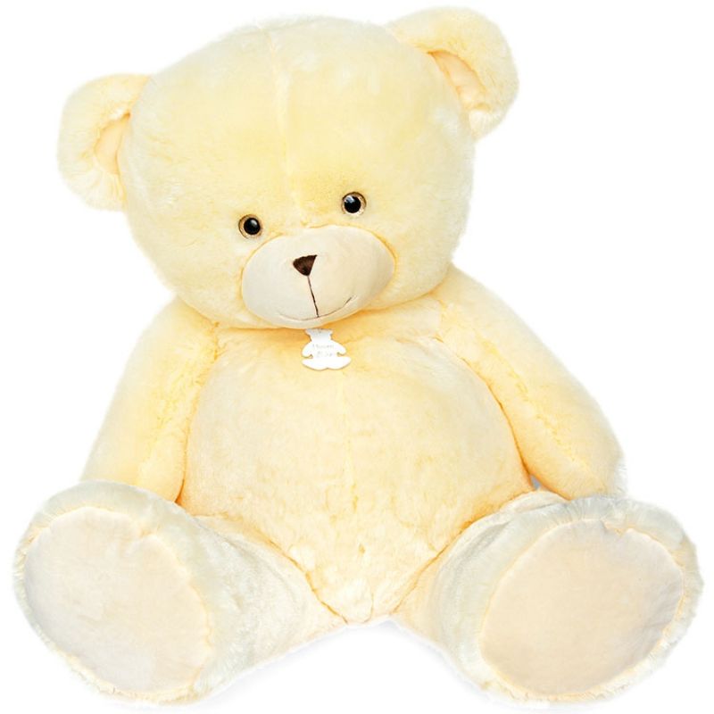 Peluche géante ours Bellydou écru (110 cm) Histoire d'Ours