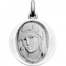 Médaille Vierge de Sienne (ronde)  (or blanc 750°)  par Becker