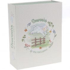 Boîte à souvenir bébé - Coffret de naissance garçon - Boîte à souvenirs -  40 x 30 x 14 cm - Motif Écureuil