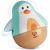 Variation Vert d'eau, orange, blanc du produit Pingouin culbuto Turquoise de la marque Hape
