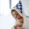 Cape de bain Comme un bonbon Romy damier bleu BEBEL Ambiance 3