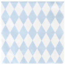 Serviettes en papier losanges bleu clair (20 pièces)  par My Little Day