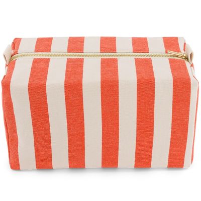 Trousse de toilette Vic rayée Greige-Tomato Rose in April