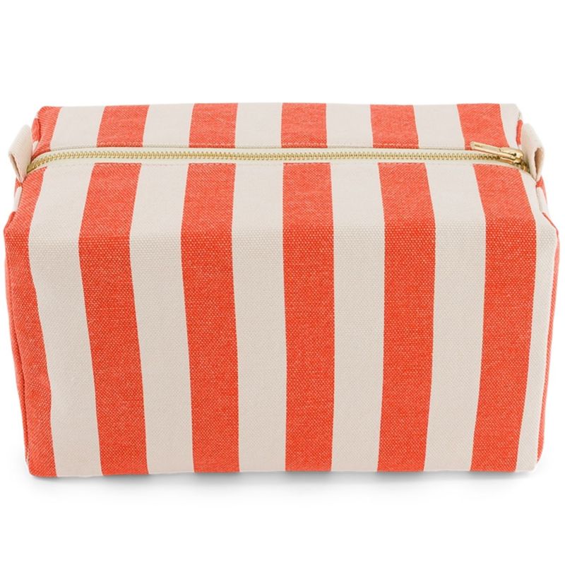 Trousse de toilette Vic rayée Greige-Tomato Rose in April Produit 1