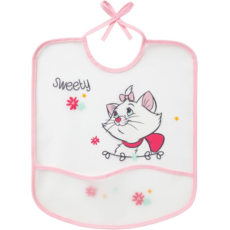 Bavoir plastifié à nouer chat Marie Babycalin