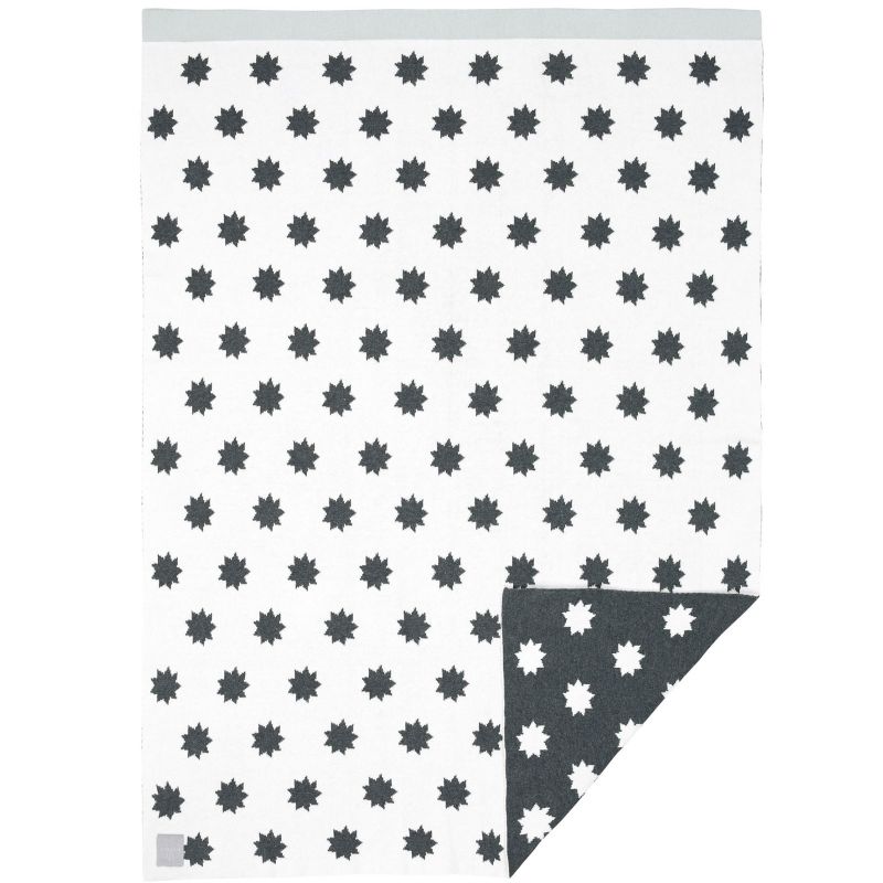 Couverture bébé en coton bio Little Chums étoiles blanche (75 x 100 cm) Lässig
