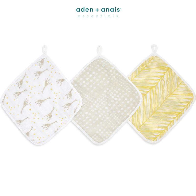 Lot de 3 débarbouillettes en coton Starry Star (30 x 30 cm) aden + anais