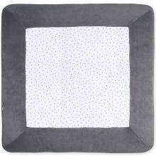 Tapis de parc jersey et softy Zague gris pingu (100 x 100 cm)  par Bemini
