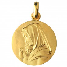 Médaille Vierge à l'enfant 23 mm (or jaune 750°)   par Monnaie de Paris