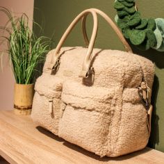 Sac à langer Hello Little One sherpa beige