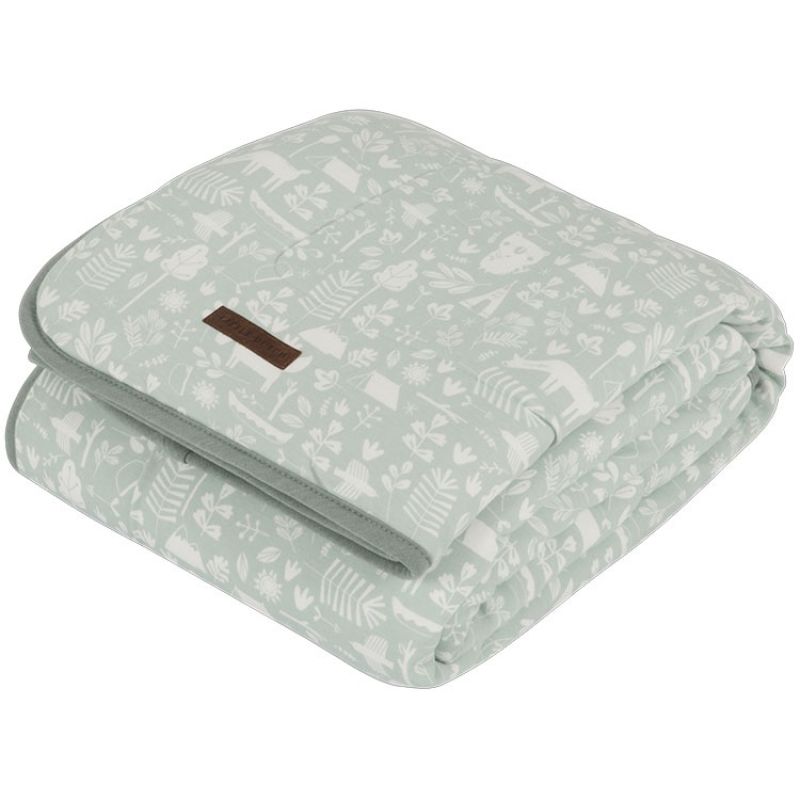 Couverture de lit pure & soft Adventure mint (110 x 140 cm) Little Dutch