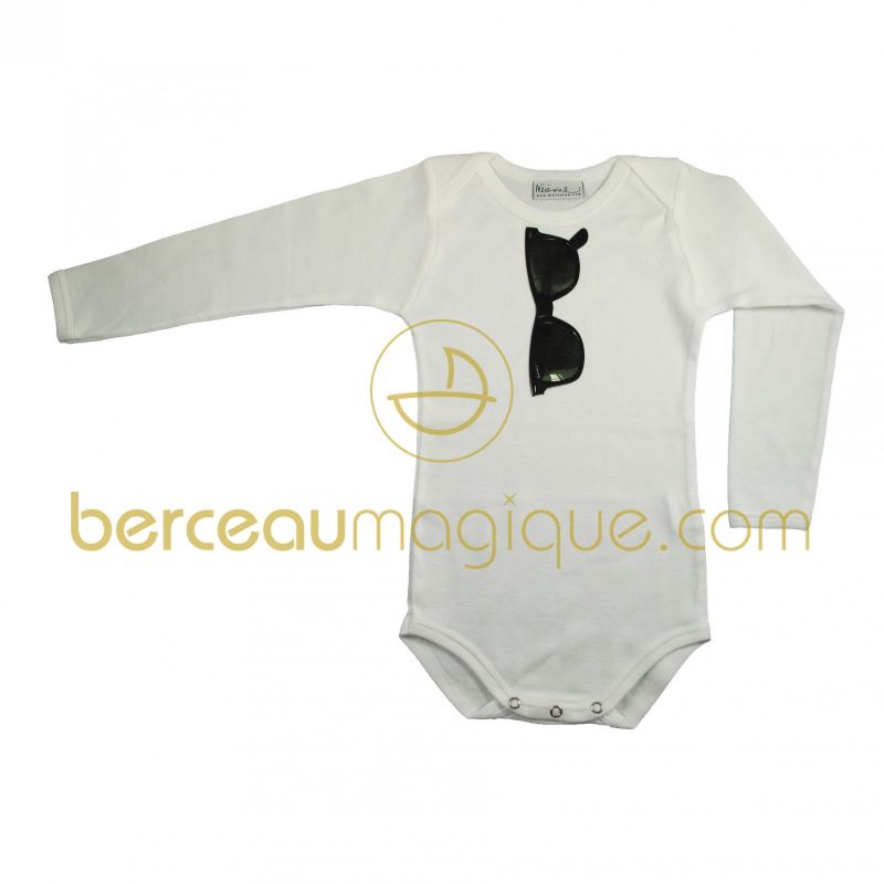 Body blanc manches longues Sunglasses 