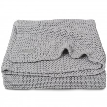 Couverture bébé en coton Heavy knit gris clair (100 x 150 cm)  par Jollein