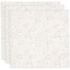 Lot de 3 langes en gaze de coton Elephant Tales (70 x 70 cm) - Jollein