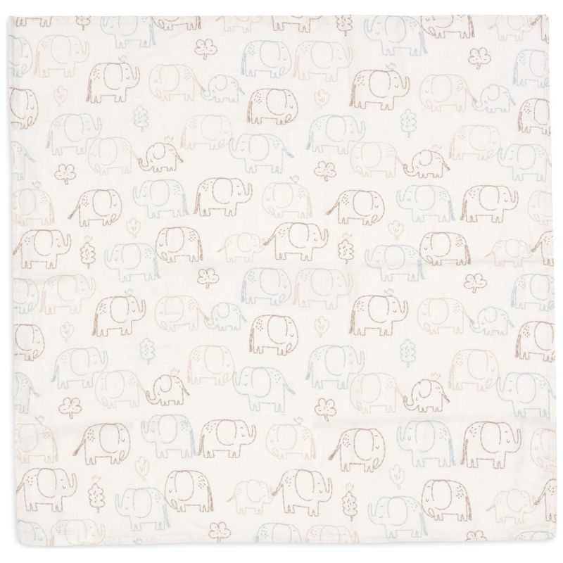 Lot de 3 langes en gaze de coton Elephant Tales (70 x 70 cm) Jollein Produit 3