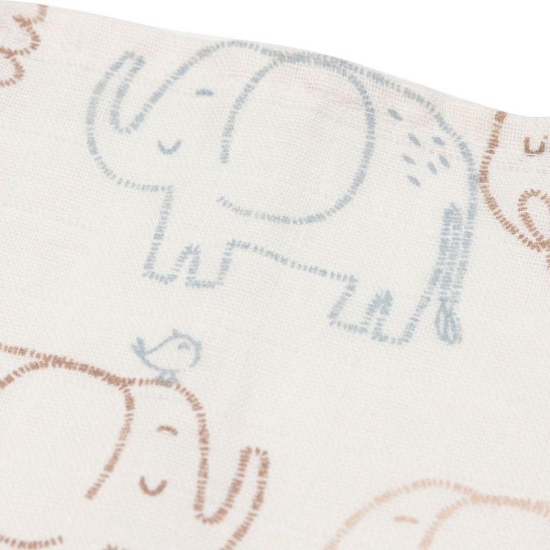 Lot de 3 langes en gaze de coton Elephant Tales (70 x 70 cm) Jollein Produit 4