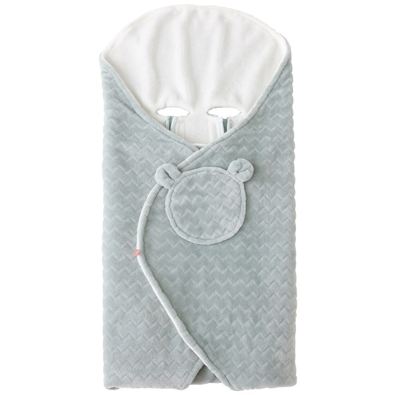 Couverture nomade Groloudoux Mix & Match Aqua (120 x 100 cm) Noukie's