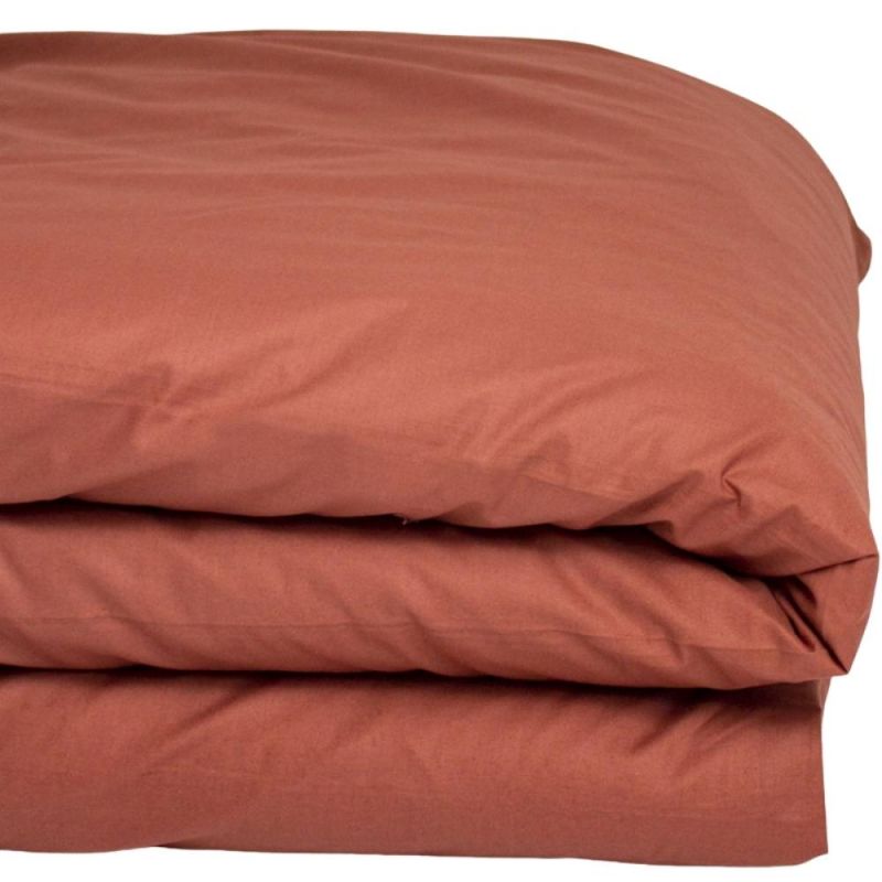 Housse de couette bébé en coton bio Terracotta (100 x 140 cm) Kadolis