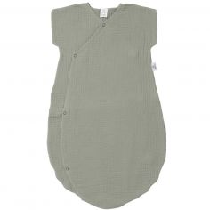 Gigoteuse d'été forme kimono double gaze vert de gris (6-18 mois) - BB & Co