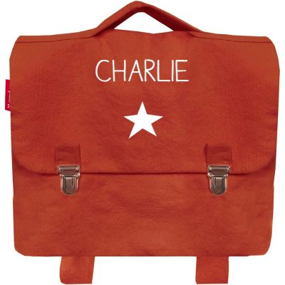 Cartable maternelle 33 cm terracotta (personnalisable)