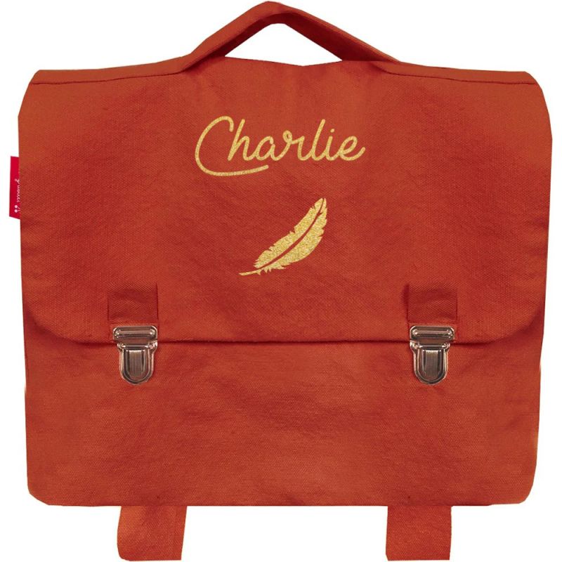 Cartable maternelle 33 cm terracotta (personnalisable) Les Griottes Produit 6