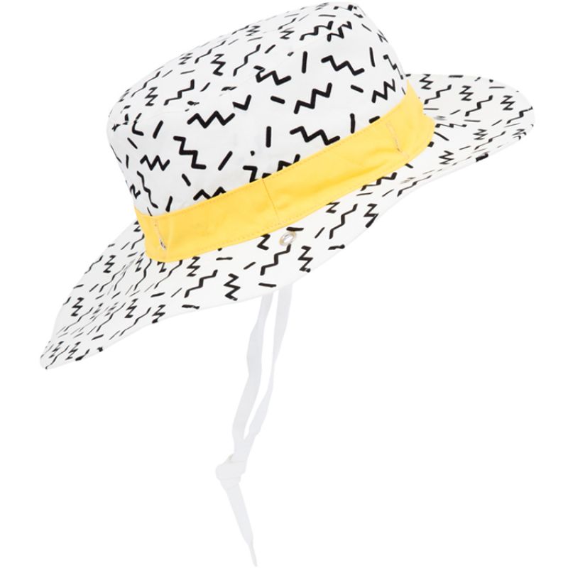 Chapeau réversible Zigzag Kapel anti-UV Panama jaune (12-18 mois) KI et LA