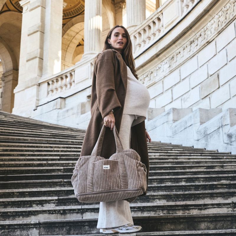 Sac à langer 24/48h Capsule velours Toffee BEBEL Ambiance 1