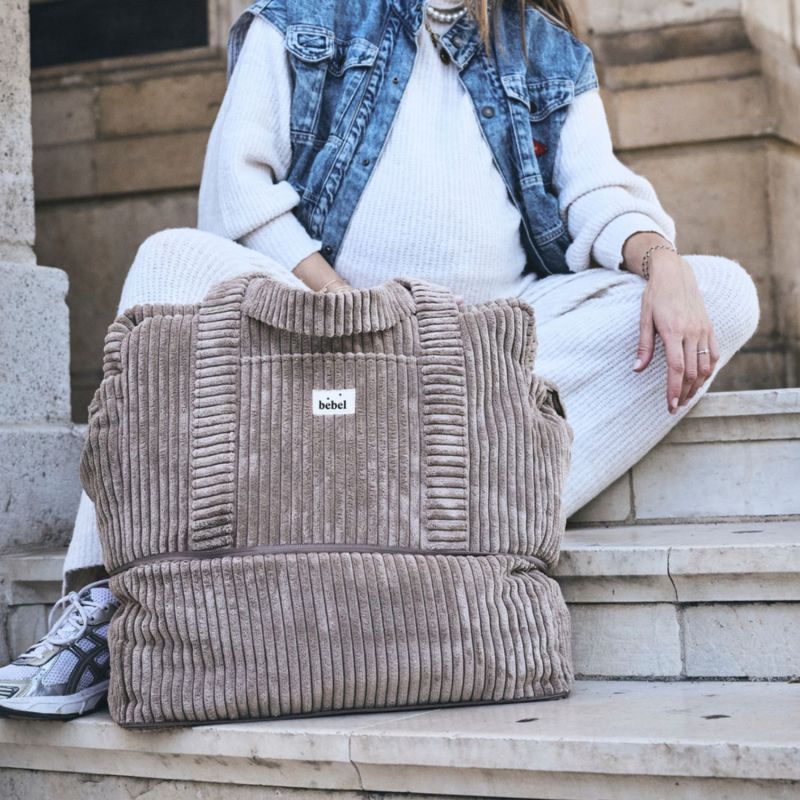 Sac à langer 24/48h Capsule velours Toffee BEBEL Ambiance 3