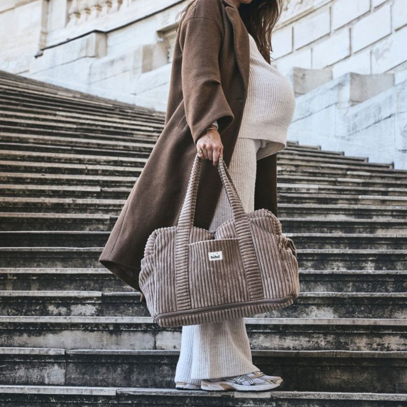 Sac à langer 24/48h Capsule velours Toffee BEBEL Ambiance 5