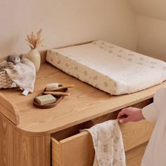 Housse de matelas à langer en éponge écrue