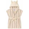 Peignoir bambou et gaze de coton rayé ivoire et galet (0-2 ans) BB & Co Produit 1