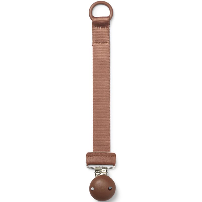 Attache sucette bois marron Burned clay Elodie Details