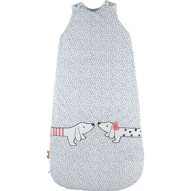 Gigoteuse chaude évolutive en veloudoux Amy & Zoé chien rose TOG 2.0 (90-110 cm) Noukie's