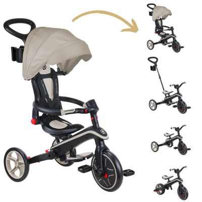 Tricycle Trike Explorer Foldable V2 4 en 1 Taupe  par Globber