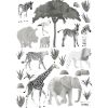 Planche de stickers A3 d'animaux sauvages  par Lilipinso