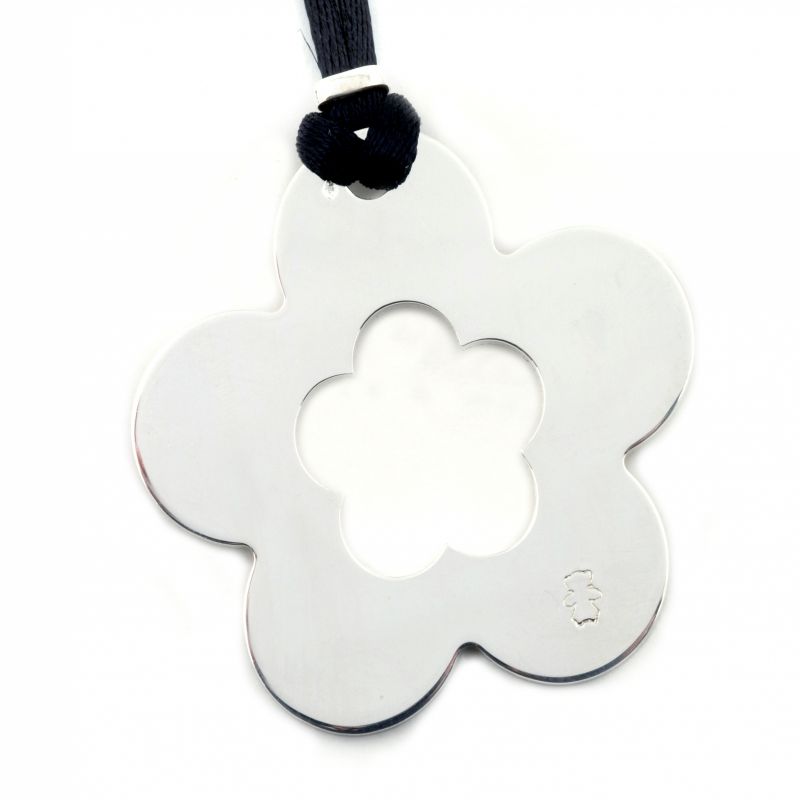 Pendentif marguerite 4 cm (argent 925°) Loupidou