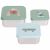 Variation Vert, bleu, marron du produit Lot de 3 boîtes à goûter inox Tiny Team Chien de la marque Lässig 