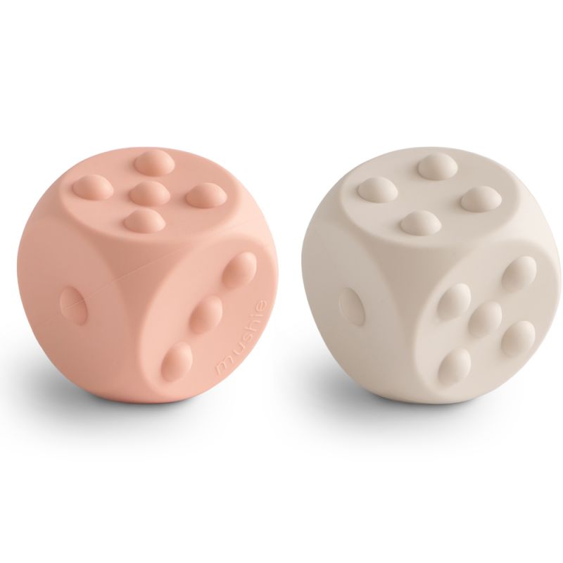 Lot de 2 balles sensorielles Blush-Shifting sands Mushie Produit 1