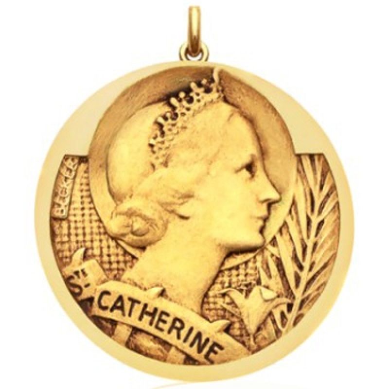 Médaille Sainte Catherine (or jaune 750°) Becker
